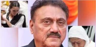 Karishma Kohli carries father Kuku Kohli’s mortal remains, Aruna Irani breaks down at funeral; heartbreaking visuals went viral | Hindi Movie News