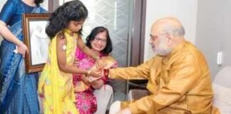 ‘Free insulin for life’: Amit Shah celebrates Rakshabandhan with girls diagnosed with diabetes | India News